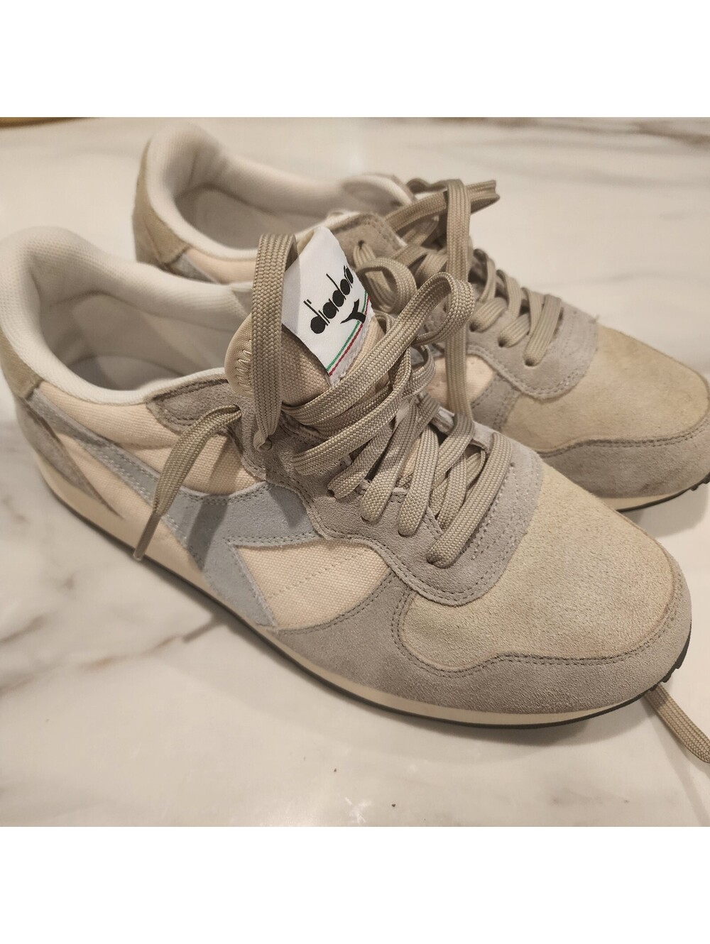 Diadora Suede Sneakers Women’s 11 Men’s 9.5 Beige Gray LKNW